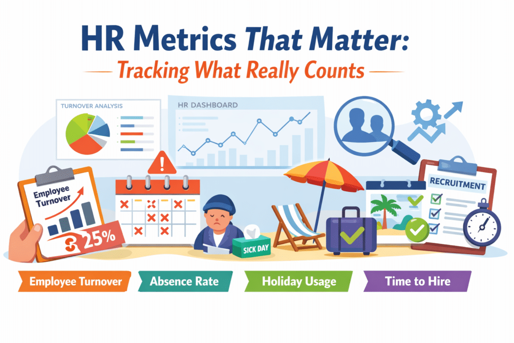 HR metrics infographic for business insights
